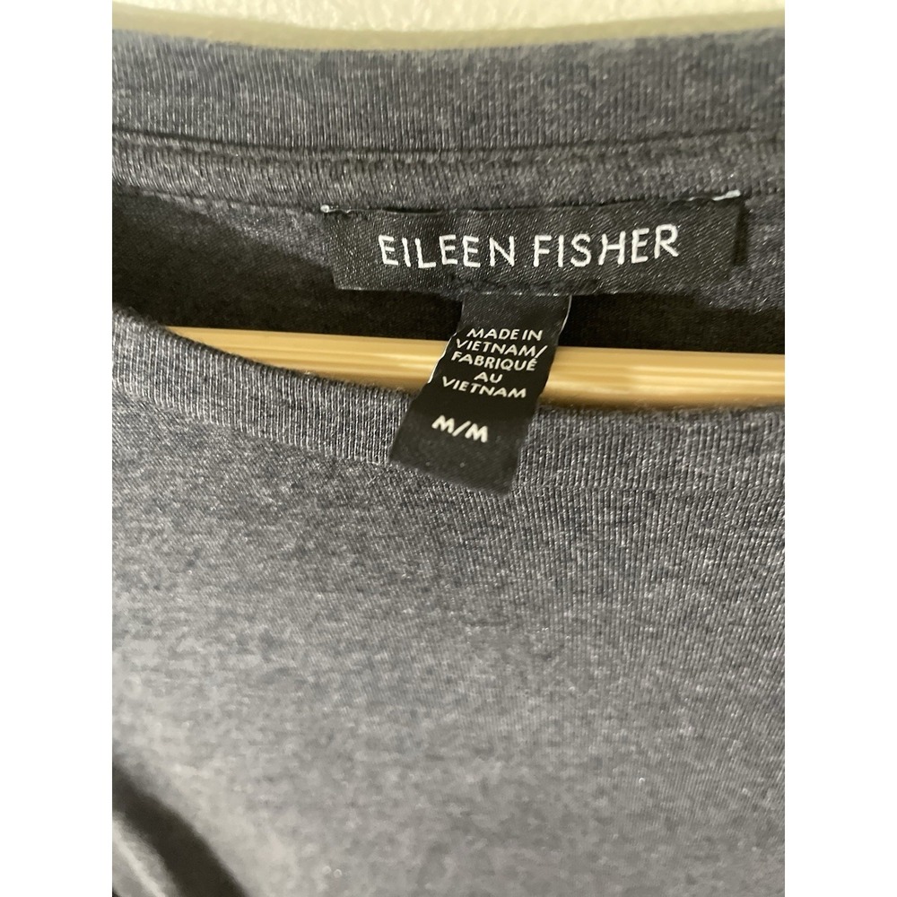 Eileen Fisher Medium Grey Long Sleeve Tunic Tencel Minimalistic Lagenlook Capsul - Picture 5 of 5